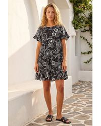 Roman - Paisley Floral Tiered Smock Dress - Lyst