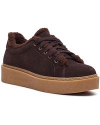 Hush Puppies - Brinlee Fur Suede Trainers - Lyst