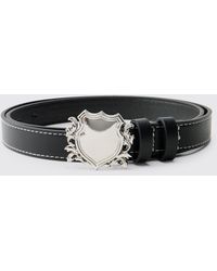 BoohooMAN - Pu Crest Buckle Belt - Lyst