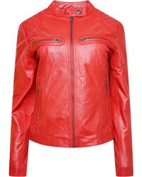 Pelle D'annata - D'Annata Ladies Real Leather Biker Jacket - Lyst