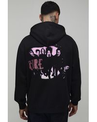 BoohooMAN - Tall Oversized The Cure License Printed Hoodie - Lyst