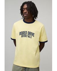 BoohooMAN - Regular Fit Slogan Printed Ringer T-Shirt - Lyst