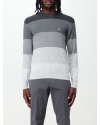 Manuel Ritz - Multistripe Merinowollen Trui Met Ronde Hals - Lyst