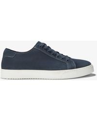 Clarks - Lockton Kant Navy Suède Sneakers - Lyst