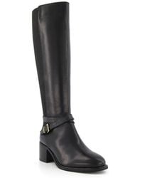 Dune - Ladies Tildings - Ankle-strap Knee-high Boots Leather - Lyst