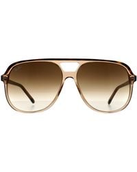 Ray-Ban - Square Polished Havana On Transparent Light Gradient Bill Rb2198 - Lyst