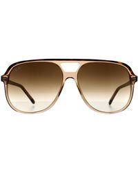 Ray-Ban - Bill Rb2198 129251 Gepolijst Havana Op Transparant Bruin Lichtbruin Gradiënt Zonnebril - Lyst
