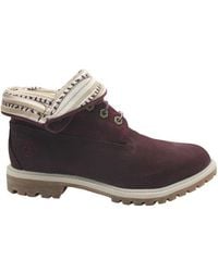Timberland - Authentic Roll Top Leather Lace Up Boots 8767R B47D - Lyst