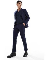 ASOS - Washable Slim Suit Trousers With Lightweight Worsted Wool - Lyst