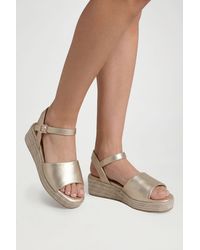 Boohoo - Extra Wide Fit 2 Part Flatform Wedges - Lyst