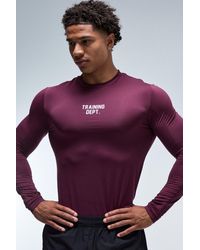 BoohooMAN - Training Dept Muscle Fit Long Sleeve T-Shirt - Lyst