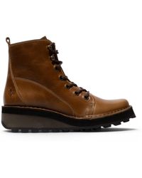 Fly London - Leather Lace-Up Ankle Boots - Lyst