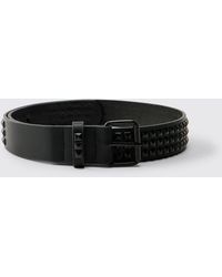 BoohooMAN - Pu Matte Studded Belt - Lyst