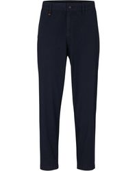 BOSS - Statum Solid Patterned Straight Chinos - Lyst