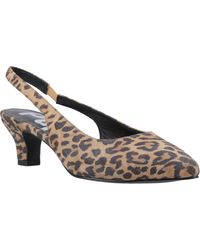 Hush Puppies - Nahla Leather Leopard Pointy Slingback Shoes - Lyst
