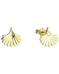 The Jewellery Stockroom - Plated Fan Shaped Stud - Lyst