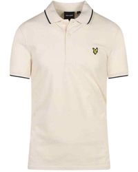 Lyle & Scott - Tipped Collar Chalk Polo Shirt - Lyst