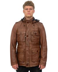 Infinity Leather - Hooded Trench Coat-Medellin - Lyst
