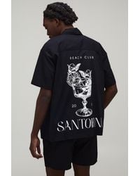 BoohooMAN - Regular Fit Short Sleeve Santorini Shirt And Relaxed Set - Lyst