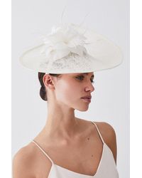 Karen Millen - Feather & Quill Disc Fascinator - Lyst