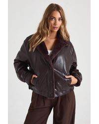 Boohoo - Borg Lined Aviator - Lyst