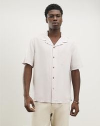 River Island - Shirt Regular Fit Linen Blend Short Sleeve - Lyst