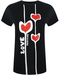 Moschino - Love Heart Design T-Shirt Cotton - Lyst