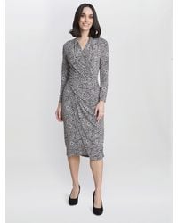 Gina Bacconi - Janet Jersey Wrap Dress - Lyst