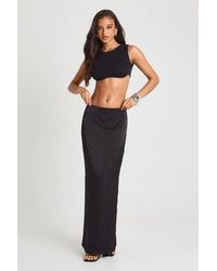 Boohoo - Hotfix Low Rise Maxi Skirt - Lyst