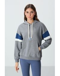 TOMMY LIFE - Oversized Color-Block Hooded Sweatshirt With Pocket - Lyst