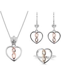 Orphelia - 'Delilah' 925 Sterling Set: Necklace + Earrings + Ring - Lyst