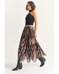 Bianco Lucci - High Waist Asymmetric Midi Skirt - Lyst