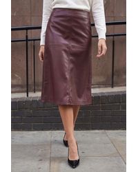 Roman - Faux Leather Panel Pencil Skirt - Lyst