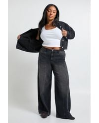 Boohoo - Plus Seam Detail Straight Leg Jean - Lyst