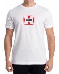 DIESEL - Slim Fit Short Sleeve T-Shirt A03848_Rpati - Lyst