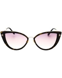 Tom Ford - Dark Havana Frame Gradient Lensed Sunglasses Metal - Lyst