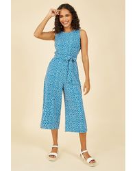 Mela London - Ditsy Daisy Sleeveless Culotte Jumpsuit - Lyst