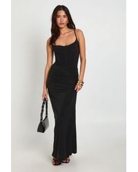 Boohoo - Double Layer Slinky Draped Maxi Skirt - Lyst