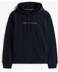 Tommy Hilfiger - Th Original Logo Drawstring Lounge Hoodie Desert Sky - Lyst