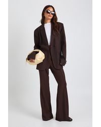 Boohoo - Tall Double Breasted Cinched Waist Tailored Blazer - Lyst