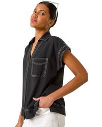 Roman - Constrast Stitch Shirt - Lyst