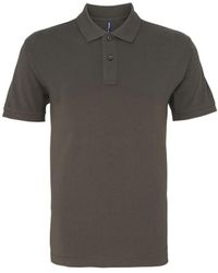 Asquith & Fox - Plain Short Sleeve Polo Shirt (Slate) - Lyst