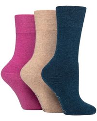 Gentle Grip - 3 Pack Ladies Wool Boot Socks Warm Cushioned Hiking Crew - Lyst