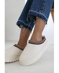 Where's That From - Wheres 'Quincy' Cosy Faux-Suede Fur Lining Platform Slipper - Lyst