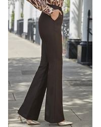 Sosandar - Chocolate Flared Trousers - Lyst