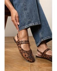 Where's That From - Wheres Alena Wide Fit Double Strap Backless Mary Jane Flats - Lyst