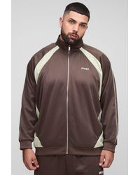 BoohooMAN - Plus Embroidered Regular Fit Track Jacket - Lyst