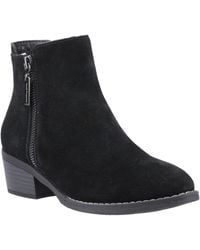 Hush Puppies - Ingrid Suede Heeled Ankle Boots - Lyst