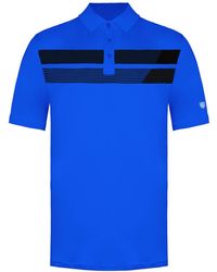 Island Green - Asymetric Print Golf Polo Shirt - Lyst