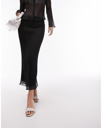 TOPSHOP - Co-Ord Plisse Straight Midi Skirt - Lyst